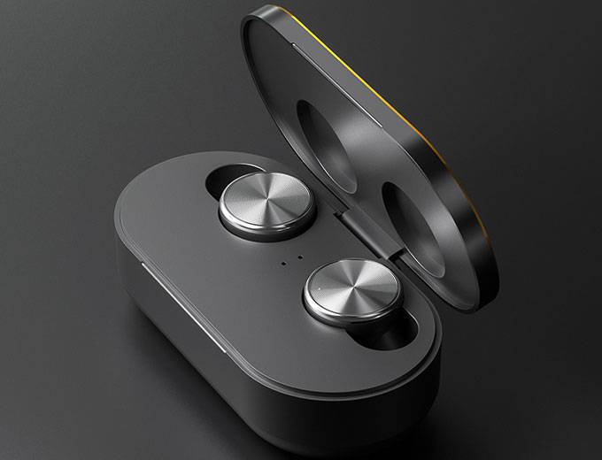 数码蓝牙耳机产品渲染